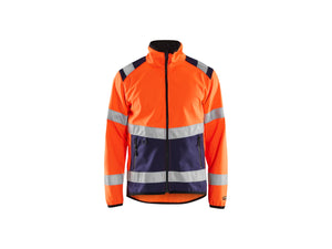 Hi-Vis Softshell jacket - Orange/Navy blue - 4XL