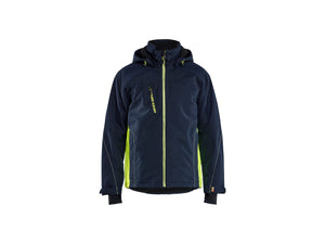 Lightweight lined Winter Jacket - Dark navy blue/Hi-vis yellow - 4XL