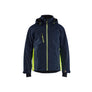 Lightweight lined Winter Jacket - Dark navy blue/Hi-vis yellow - 4XL
