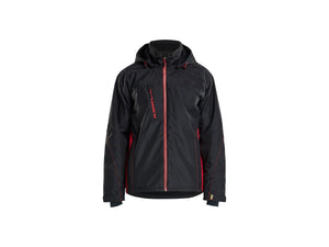 Lightweight lined Winter Jacket - Black/Red - 4XL
