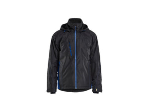 Lightweight lined Winter Jacket - Black/Cornflower blue - 4XL