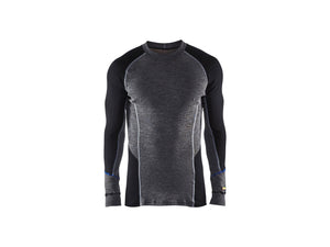 Socks and Boxers top WARM 100% merino - Mid grey/Black - 4XL