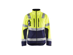 Hi-Vis Softshell jacket - Hi-vis yellow/navy blue - 4XL
