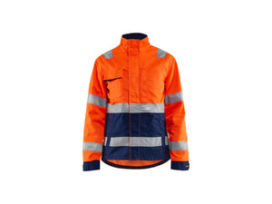 Women's Hi-Vis jacket - Orange/Navy blue - L