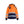 Women's Hi-Vis Shell Jacket - Orange/Navy blue - L