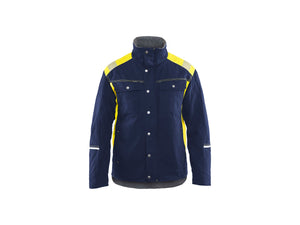 Winter jacket - Navy Blue/Hi-vis yellow - 4XL