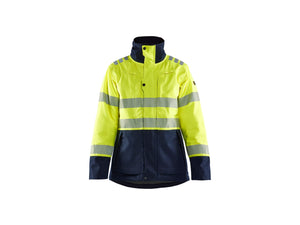 Women's Multinorm winter jacket - Hi-vis yellow/navy blue - L