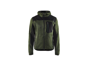 Knitted jacket - Army green/Black - 4XL