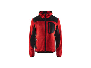 Knitted jacket - Red/Black - L