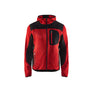 Knitted jacket - Red/Black - L