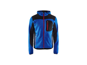 Knitted jacket - Cornflower blue/Black - 4XL