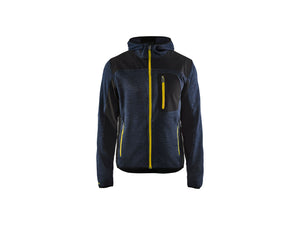 Knitted jacket - Dark navy/Yellow - 4XL