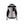 Women's knitted jacket - Grey melange/Black - L
