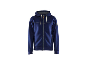 Hoodie with pile lining - Navy blue - 4XL