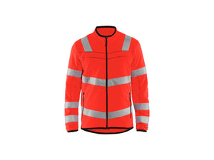 Hi-Vis Microfleece jacket - Red hi-vis - 4XL