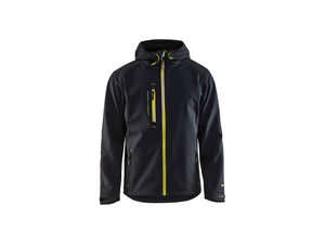 Pro Softshell Jacket - Black/Hi-vis yellow - 4XL