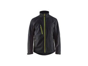 Softshell Jacket - Black/Hi-vis yellow - 4XL