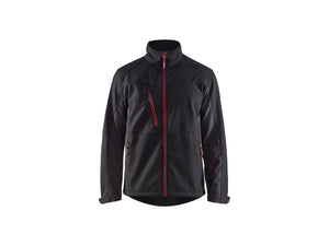 Softshell Jacket - Black/Red - 4XL