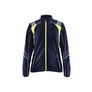 Women's microfleece jacket - Navy blue/Hi-vis yellow - L