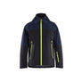 STRIKER Shell Jacket Stretch - Dark navy blue/Hi-vis yellow - 4XL