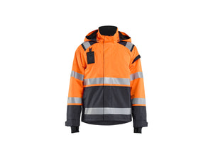 Hi-Vis shell jacket - Hi-Vis Orange/Mid grey - 4XL