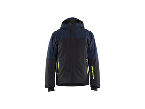 STRIKER Winter Jacket Stretch - Dark navy blue/Hi-vis yellow - 4XL