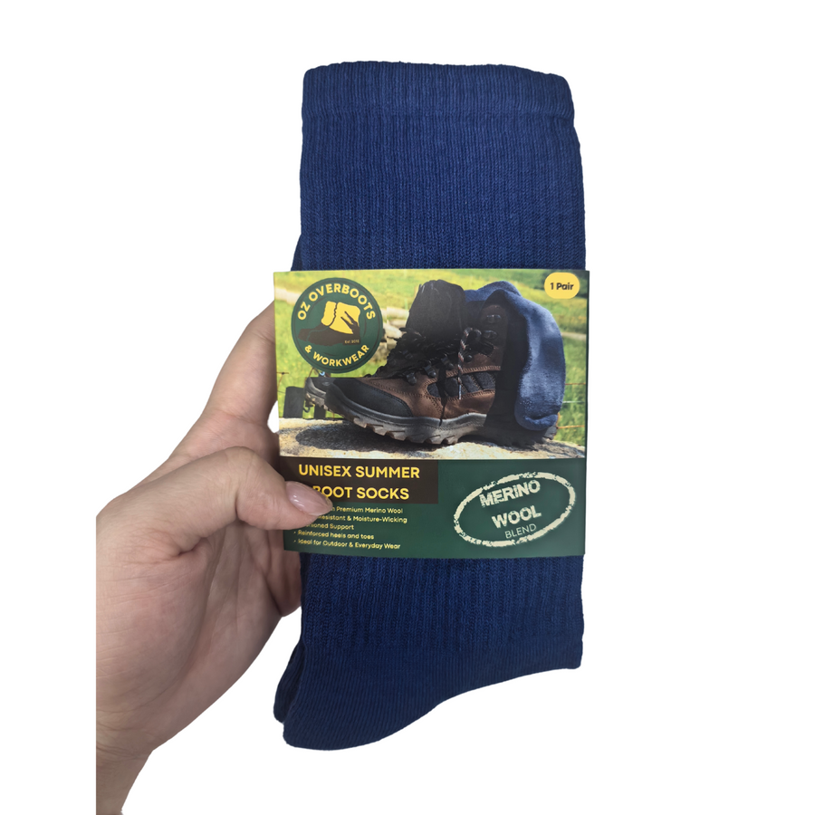 Australian Merino Wool Crew Socks – Lightweight, Odour-Resistant, Reinforced