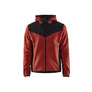 Knitted Jacket with Softshell - Burned Red/Black - 4XL