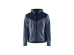 Knitted Jacket with Softshell - Numb Blue/Dark Navy - 4XL