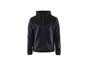 Knitted Jacket with Softshell - Dark navy/Black - 4XL