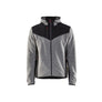 Knitted Jacket with Softshell - Grey melange/Black - 4XL