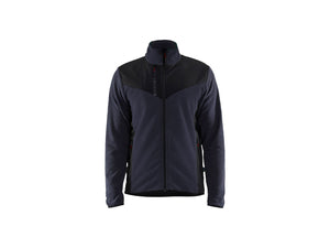 Knitted Jacket with Softshell - Dark navy/Black - 4XL