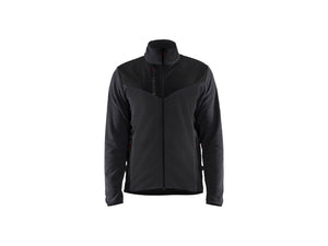 Knitted Jacket with Softshell - Dark grey/Black - 4XL