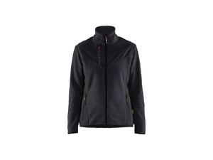 Women's Knitted Jacket with Softshell - Dark grey/Black - L