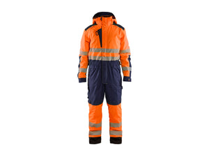 Hi-Vis Winter Overall - Orange/Navy blue - 4XL
