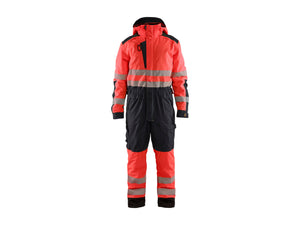 Hi-Vis Winter Overall - Red hi-vis/black - 4XL