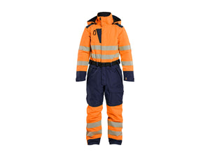 Women’s Winter Overall Hi-Vis - Orange/Navy blue - L