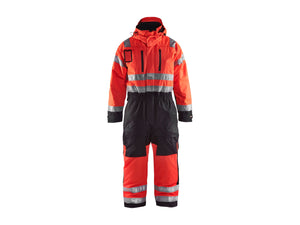 Hi-Vis Winter overall - Red hi-vis/black - 32R