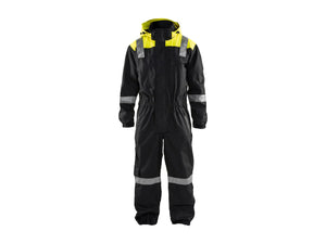 Shell coverall - Black/Hi-vis yellow - 32R