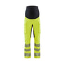 Women's hi-Vis 4-way stretch maternity Work Trousers - Hi-vis yellow/Black - L