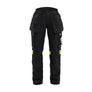 Women's Craftsman Inherent Work Trousers - Black/Hi-vis yellow - 10R