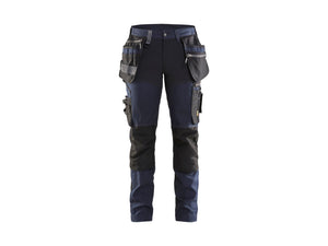 Women's craftsman Work Trousers with Stretch - Dark navy/Black - 12R