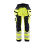 Women's Hi-Vis softshell Work Trousers - Hi-vis yellow/Black - 10R