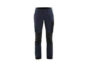 Women's 4-way stretch service Work Trousers - Dark navy/Black - 10R