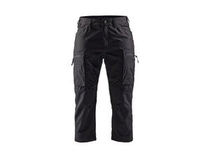 Women's service pirate Work Trousers with Stretch - Black - 10R