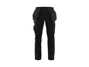 Women's Craftsman Work Trousers with Stretch - Black/Black - 10R