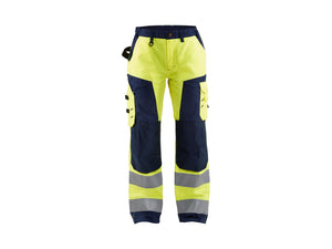 Women's Hi-Vis Work Trousers - Hi-vis yellow/navy blue - 10R