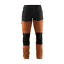 Women's Service Work Trousers with Stretch - Rust/Black - 10R
