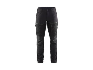Women's Service Work Trousers with Stretch - Black/Dark grey - 10R
