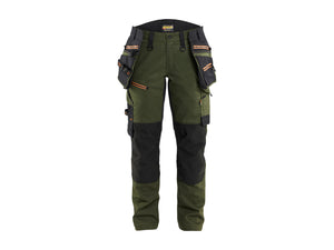 STRIKER Women's Craftsman Work Trousers with Stretch - Forest Green/Rust - 10R